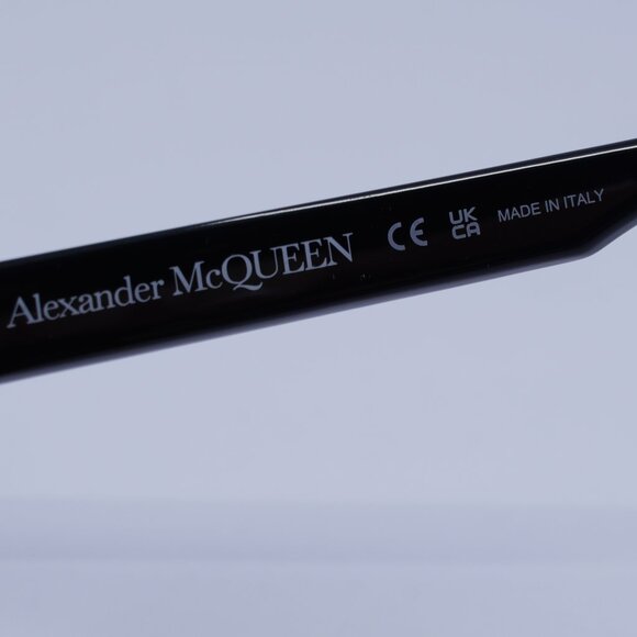 Alexander McQueen AM0331SK 001 Sunglasses Black Square Frame, Grey Lenses - Picture 6 of 8